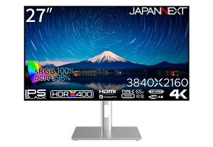 �yAmazon.co.jp�zJAPANNEXT 27�C���` ���j�^�[ 4K UHD 3840x2160�𑜓x IPS BLACK �f�B�X�v���C (KVM/HDMI/DisplayPort/�X�s�[�J�[����/��������/��](�s�{�b�g)�@�\/�u���[���C�g�J�b�g
