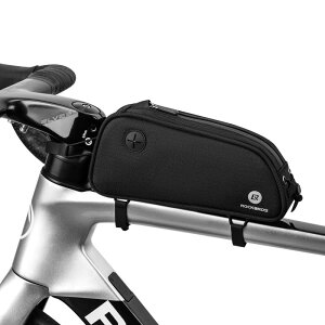 ROCKBROS(ロックブロス)トップチューブバッグ 自転車 ロードバイク バッグ 簡単装着 スリム フレームバッグ 収納バッグ 軽量 小物入れ 膝に当たらないデザイン サイクリング