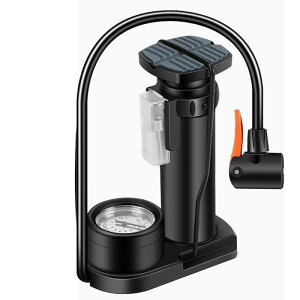 自転車 空気入れ 仏式 くうきいれ 仏/英/米式バルブ対応 【Amazonブランド】くうき空気入れ コンパクト足踏み式 ボール 兼用 人気携帯空気入れ 自転車 ボール、電動車、バイク、球、針