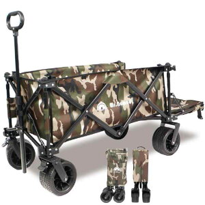 【MR. NOMADS】 ラグビー日本代表使用 キャリーワゴン 大容量150L 大型タイヤ 耐荷重150kg 自立収納 コンパクト ワンタッチ収束式 150L 折り畳み アウトドアワゴン キャリーカート キャンプカート