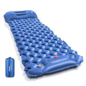 エアーマット キャンプ 足踏み式 【2025新開発&25秒膨らむ】 車中泊マット 枕が付き アウトドア 防災 寝袋 R値4.0 厚手 防水防潮 災害用 軽量 持ち運び便利 簡単収納 収納袋付き 日本語取扱説