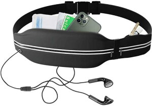 ランニング ポーチ 【駅伝優勝ランナーが認めた】 ウエスト バッグ 大容量 防水 軽量 スマホ ホルダー ボディバッグ フェス ユニセックス ジョギング ウォーキング 登山 釣り IkucheL