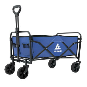 ALKAID キャリーワゴン キャリーカート アウトドアキャンプカート 折りたたみ式 ワイドタイヤ搭載 耐荷重100kg 大容量120L 自立式収納 コンパクト キャンプ BBQ 釣り 買い物