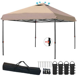 ApeexCanopy 軽量ワンタッチタープテント 2.5m×2.5m/3m×3m 収納バッグ付き 3段階調節 UVカット スチール 大型 耐水 ワンタッチテント レジャー イベント 海 バーベキュー 防災 運動会 おしゃれ 日除