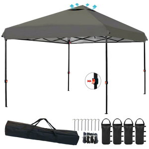 ApeexCanopy 軽量ワンタッチタープテント 2.5m×2.5m/3m×3m 収納バッグ付き 3段階調節 UVカット スチール 大型 耐水 ワンタッチテント レジャー イベント 海 バーベキュー 防災 運動会 おしゃれ 日除