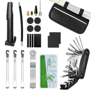 自転車 パッチセット パンク修理 Oziral 自転車ぱんく修理 タイヤ修理キット タイヤパッチ ゴムのり タイヤレバー やすり 応急用タイヤ修理 補修 軽量 コンパクト 汎用 便利 日本語取扱説明