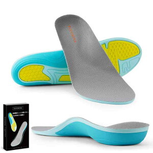 FUFUNOYA インソール 疲れない 衝撃吸収 扁平足 土踏まず アーチサポート 中敷き メンズ スポーツ 立ち仕事 歩行に最適 疲労軽減 消臭 通気性 冷感素材 サッカー バスケ ゴルフ スニーカー プ