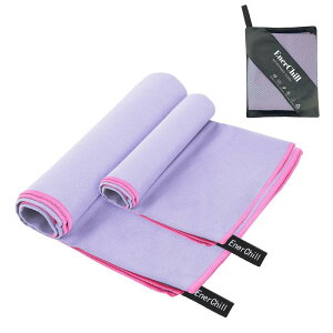 EnerChill 速乾タオル ビーチ スポーツタオル マイクロファイバー スイミング プールタオル コンパクト 軽量 汗拭き アウトドア ジム 登山 旅行 運動 髪 バスタオル