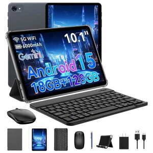 �yAndroid15 �^�u���b�g 10�C���` Wi-Fi���f���zT80 �^�u���b�g �Z�b�g �L�[�{�[�h�t���A18GB+128GB+2TB�g���A6000mAh Type-C�}���[�d�A1280*800 IPS��ʁAGMS�F��+2.4G��5G WiFi+BT5