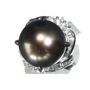 Pearl ^  14.9mm _Ch 0.7ctct Pt900 O 15.5 m^ p[ O w