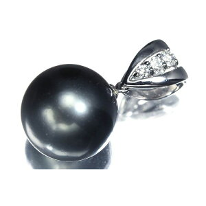 Pearl ^  14.3mm ㎿_Ch 0.15ct K18WG y_gwbh lbNX m^ p[ _C