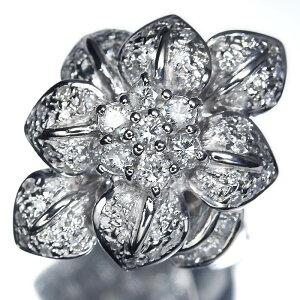 �sDIAMOND�t���؈��!! �㎿�_�C�������h ���v1.06ct!! Pt900 �����������O 13�� �_�C�� �����O �w��