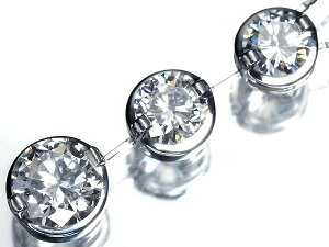 �sDIAMOND�t�㎿�_�C�������h 1.11ct SI-1 / 0.686ct VS-2 / 0.519ct VS-2 Pt900 �����l�b�N���X 45.0cm �W���G���[ �_�C�� �l�b�N���X �O���[�f�B���O���|�[�g���\�[�e�B���O�t
