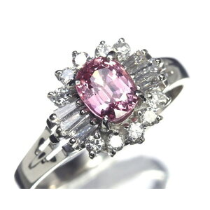 Padparadscha SapphireVi  ipp`Tt@CA 嗱0.794ct ㎿_Ch Pt900 O _C v`i