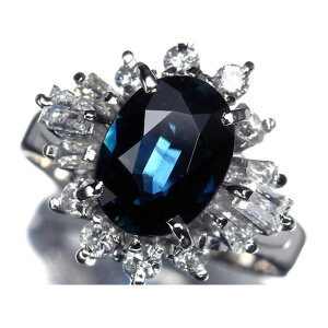 Sapphire ㎿Tt@CA 嗱1.65ct ㎿_Ch v0.58ct Pt850 O _C 7 O w v`i