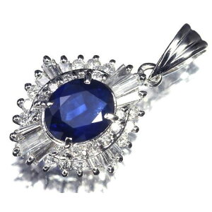 Sapphire ㎿Tt@CA 嗱1.34ct _Ch 0.597ct Pt900 y_gwbh v`i Tt@CA