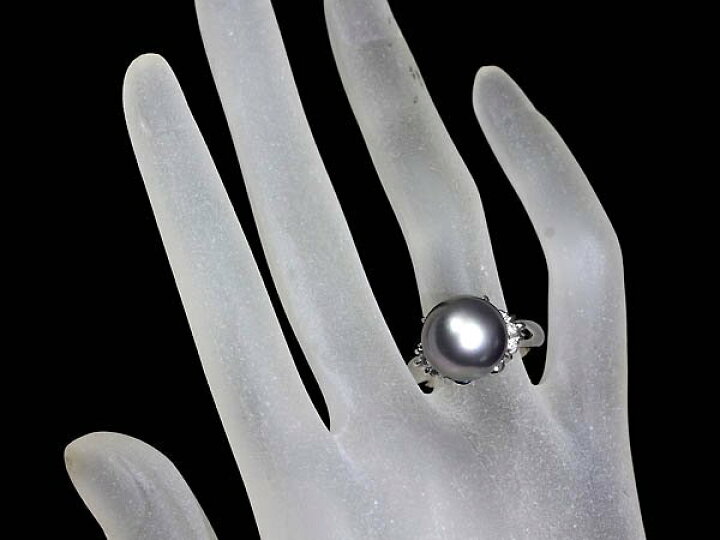 楽天市場】《Pearl》黒蝶真珠 大粒 約12.7mm珠 ダイヤモンド Pt900 