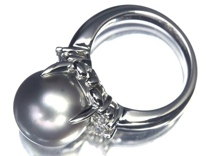 楽天市場】《Pearl》黒蝶真珠 大粒 約12.7mm珠 ダイヤモンド Pt900 