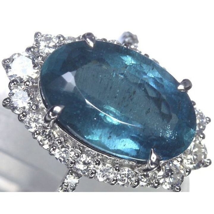 Aquamarine サンタマリア アクアマリン 大粒4 237ct ダイヤモンド 0 676ct Pt900 超高級リング ダイヤ 12号リング 指輪 宝石鑑別書付 RK宝石