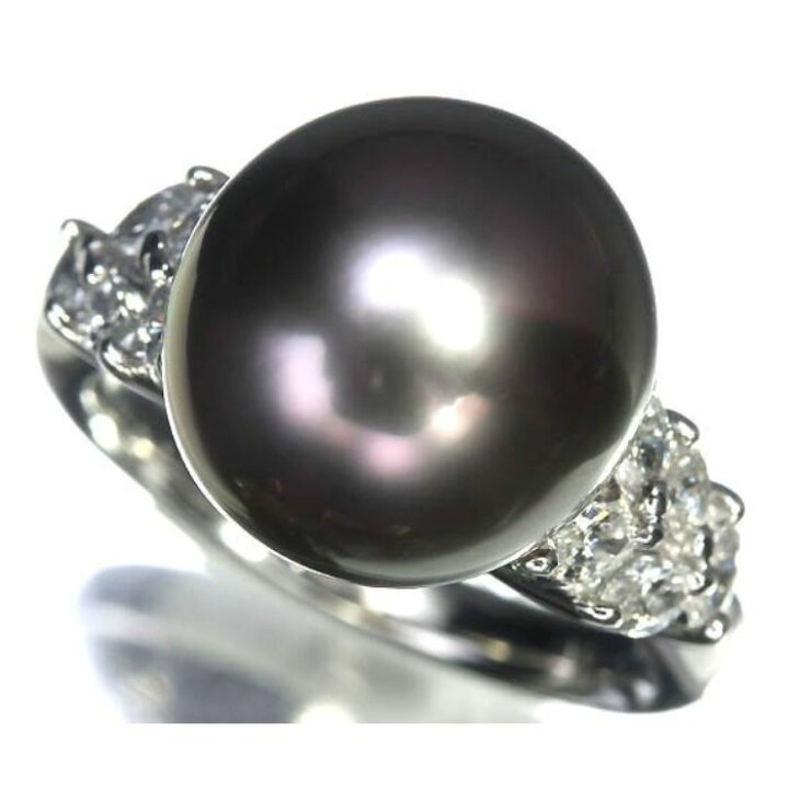 楽天市場】≪Pearl≫ 黒蝶真珠 特大 約13.3mm×12.9mm ダイヤモンド 