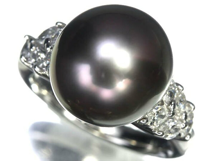 楽天市場】≪Pearl≫ 黒蝶真珠 特大 約13.3mm×12.9mm ダイヤモンド 