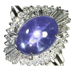 Star Sapphire M oCIbgX^[Tt@CA 嗱3.48ct!! _Ch Pt900 O _C