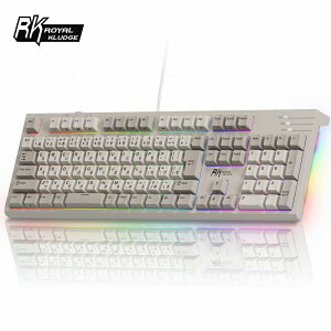 RK ROYAL KLUDGE R104 �Q�[�~���O�L�[�{�[�h ���{��z�� �t���T�C�Y ���J�j�J���L�[�{�[�h �L��