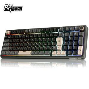 �������� RK ROYAL KLUDGE R98 Pro �Q�[�~���O�L�[�{�[�h ���{��z��t���T�C�Y ���J�j�J���L�[�{�[�h �L�� �{�����[���m�u�E�K�X�P�b�g�}�E���g�\�� RGB�o�b�N���C�g���� PBT�L�[�L���b�v �z�b�g