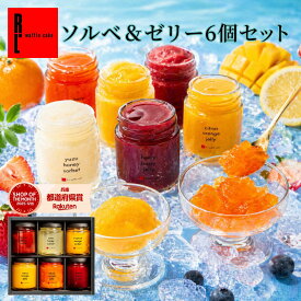 ＼お中元に!／ソルベ & ゼリー 6個セット | シャーベット ジュレ ひんやりスイーツ フルーツスイーツ フルーツゼリーギフト フルーツシャーベット 洋菓子 夏ギフト お中元ギフトゼリー 冷凍スイーツ お返し 誕生日プレゼント 夏贈り物 ギフト 冷たいスイーツ 新作 夏のギフト