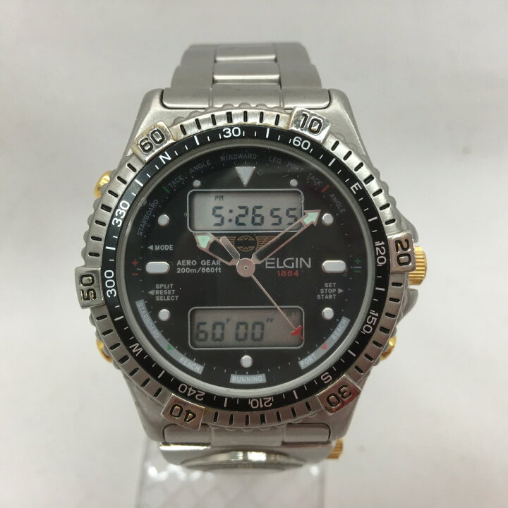 楽天市場】▽▽【中古】ELGIN エルジン メンズ腕時計 クオーツ 
