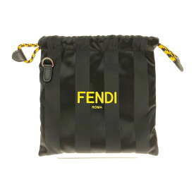 〇〇【中古】FENDI フェンディ フェンディパック スモールポーチ ナイロンバッグ 7VA510ADMAFOR2A ブラック x イエロー Aランク