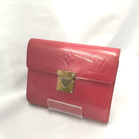 △△【中古】LOUIS VUITTON ルイヴィトン 財布 ポルトフォイユ コアラ モノグラム ヴェルニ M91979 ピンク Bランク