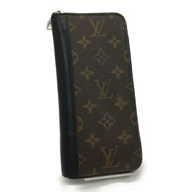 ▼▼【中古】LOUIS VUITTON ルイヴィトン メンズ長財布 ラウンドファスナー モノグラム マカサー ヴェルティカル M60109 Bランク