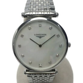 ☆☆【中古】LONGINES ロンジン ラ グランクラシック ドゥ ロンジン 12Pダイヤ L4.709.4 クォーツ メンズ 腕時計 Bランク