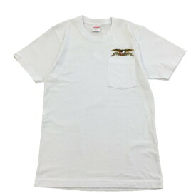 ♪♪【中古】Supreme×ANTI HERO メンズ シュプリーム Tシャツ SIZE S 16SS POCKET TEE ホワイト Bランク