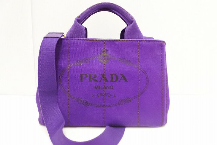 楽天市場】□□【中古】PRADA プラダ カナパ パープル Bランク 