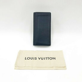 〇〇【中古】LOUIS VUITTON ルイヴィトン タイガ ポルトフォイユ ロン ポルトフレザー M33404 ネイビー Bランク