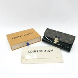 〇〇【中古】LOUIS VUITTON ルイヴィトン ポルトフォイユ チェリーウッド ノワール M62558 ブラック x ブラウン Bランク