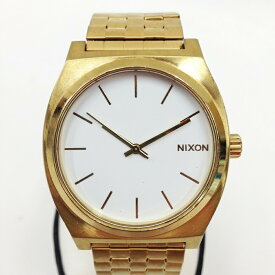 〇〇【中古】NIXON ニクソン THE TIME TELLER 腕時計 メンズ ステンレススチール ホワイト x ゴールド Bランク