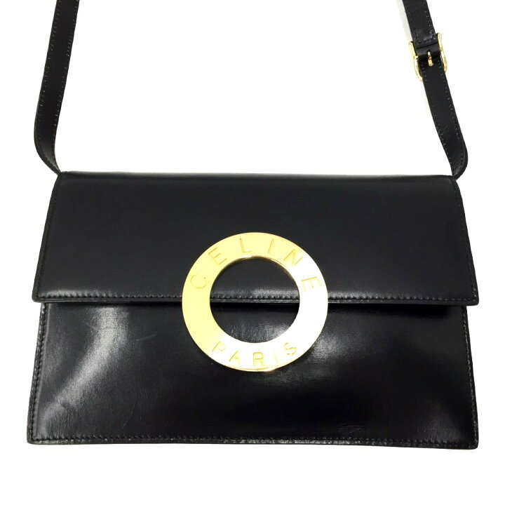楽天市場】△△【中古】CELINE セリーヌ サークルロゴ レザー 