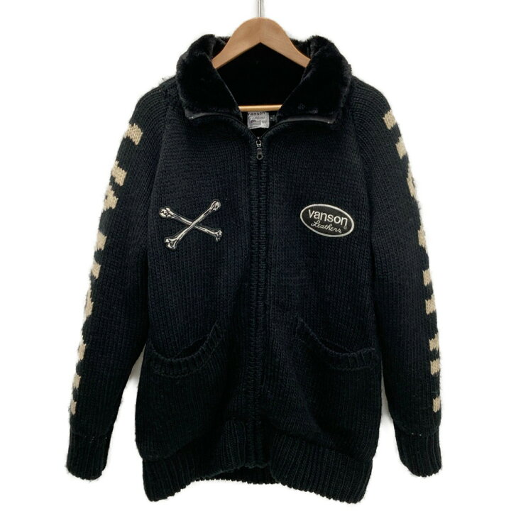 楽天市場】【中古】VANSON バンソン カウチンジャケット ニット スカル 