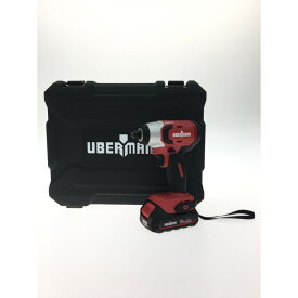 ▼▼【中古】UBERMAN インパクトドライバ ケース・バッテリー・充電器付属 UB18VIDBL15BPCG レッド×ブラック Aランク