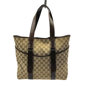 ▽▽【中古】GUCCI グッチ トートバッグ　GGキャンバス 145971 ブラウン Cランク