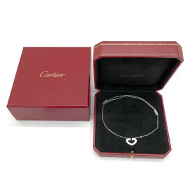 ◆◆【中古】Cartier カルティエ 750　K18　ホワイトゴールド 総重量7.4g Cハート　ネックレス 箱付 Bランク