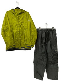 ◆◆【中古】MILLET ミレ ナイロンジャケット　パンツ　上下セット　Mサイズ 黄緑×グレー Bランク