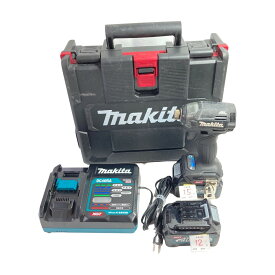 ＊＊【中古】MAKITA マキタ 40Vmax 充電式インパクトドライバ (バッテリ2個・充電器・ケース付) TD002GRDXB ブラック Cランク
