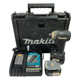 ＊＊【中古】MAKITA マキタ 14.4V 充電式インパクトドライバ (バッテリ2個・充電器・ケース付） TD160D ブラック Cランク