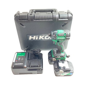 ＊＊【中古】HiKOKI ハイコーキ 36V インパクトドライバ (バッテリ2個・充電器・ケース付） WH36DC 2XPS グリーン Aランク
