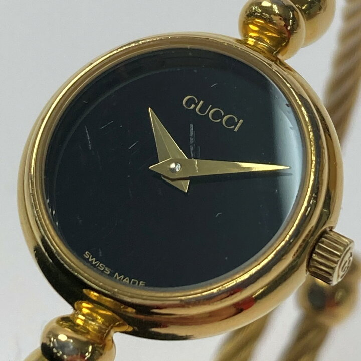 楽天市場】【中古】GUCCI グッチ バングルウォッチ 2700.2.L ブラック  
