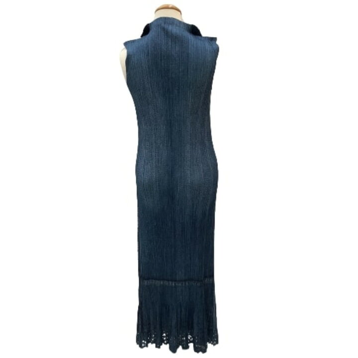 中古】イッセイミヤケ ISSEY MIYAKE PLEATS PLEASE デニム 転写  